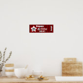 21e jaarster Star Banner Custom Z08H Poster (Keuken)