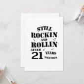 21e Jubileum - 21 jaar Jubileum paren Kaart (Voorkant / Achterkant in situ)