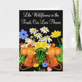 21e Jubileum - Liefde in bos en wilde bloemen Kaart (Voorkant)