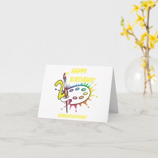 21e Kaart van de kunstenaar (Gele Bloem)