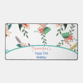 21e kleurrijke bloemen cadeau Verjaardag Bureaumat