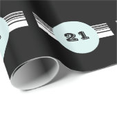 21e mannelijk, elke leeftijd personaliseert cadeaupapier (Rol Hoek)