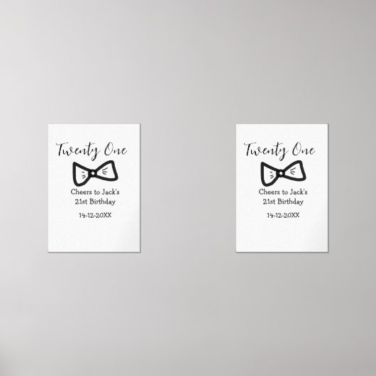 21e mannen Verjaardag Toevoegen Naam Boegdatum Che Muurkunst Sets (Voorkant)