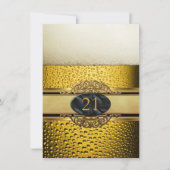 21e Mans Beer Black Gold Birthday Party Kaart (Voorkant)