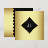 21e Metaal Gold Lijst speciale geboortedag Kaart (Voorkant / Achterkant)