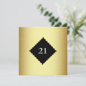 21e Metaal Gold Lijst speciale geboortedag Kaart (Staand voorkant)