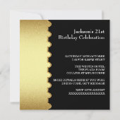 21e Metaal Gold Lijst speciale geboortedag Kaart (Achterkant)