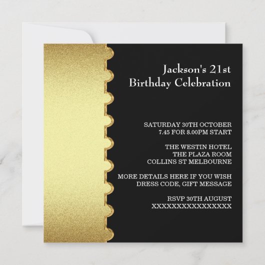 21e Metaal Gold Lijst speciale geboortedag Kaart (Achterkant)