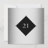 21e Metaal Silver Lijst Special Birthday Event Kaart (Voorkant)