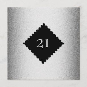 21e Metaal Silver Lijst Special Birthday Event Kaart