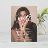 21e moderne foto verjaardag voor haar kaart (Staand voorkant)