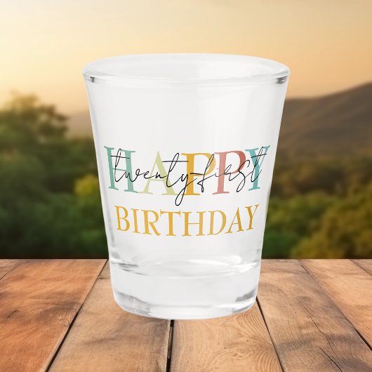 21e of eender welke verjaardag van warm glas