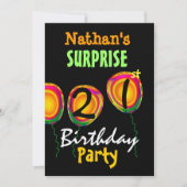 21e OPLEIDING VANDAAG Ballonenuitnodiging Kaart (Voorkant)