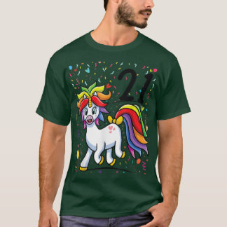 21e partij Bday 21 jaar Unicorn Party 21th Birthd T-shirt
