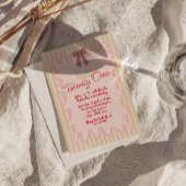 21e Retro Drawn Bow Wavy Lijst Foto Verjaardag Kaart