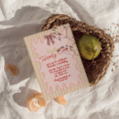 21e Retro Drawn Bow Wavy Lijst Foto Verjaardag Kaart