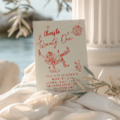 21e Rode Hand Getrokken Cowgirl Coastal Fun Verjaa Kaart