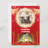 21e roodtapijthollywood VIP gouden fotoparty Kaart (Voorkant)