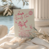 21e Roze Hand Getrokken Cowgirl Coastal Fun Verjaa Kaart