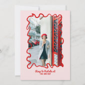 21e Roze Hand Getrokken Kleurrijke Foto Verjaardag Kaart (Achterkant)