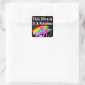 21E SCHOENENKONINGIN VIERKANTE STICKER (Tas)