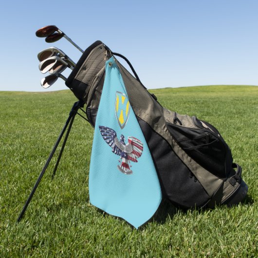 21e theatercommandoadelaar golfhanddoek (Groen)