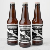 21e trouwdag breekt nikkel traditioneel bier etiket (Flessen)
