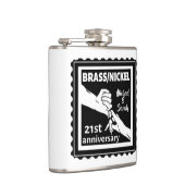 21e trouwdag breekt nikkel traditioneel heupfles (Rechts)