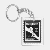 21e trouwdag breekt nikkel traditioneel sleutelhanger (Voorkant Links)
