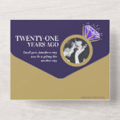 21e trouwdag Ioliet oneindigheidsring All In One Uitnodiging (Achterkant)