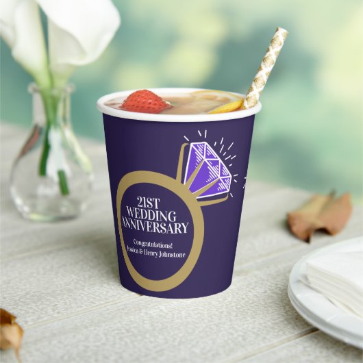 21e trouwdag iolite leuke weetjes paarse papieren bekers (Insitu)