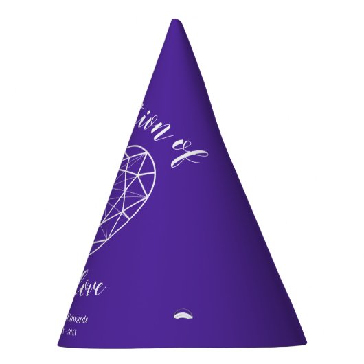 21e trouwdag Iolite paarse juweel Feesthoedjes (Rechts)