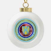 21e TSC kerstmis Keramische Bal Ornament (Voorkant)