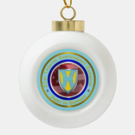 21e TSC kerstmis Keramische Bal Ornament