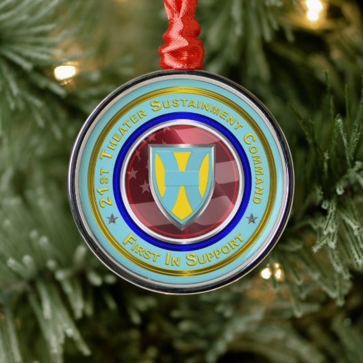 21e TSC kerstmis Metalen Ornament (Boom)