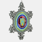 21e TSC kerstmis Tin Sneeuwvlok Ornament (Links)