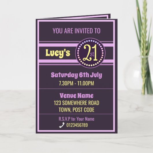 21e uitnodiging (Voorkant)