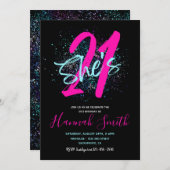 21e uitnodiging | 21ste verjaardag (Voorkant / Achterkant)