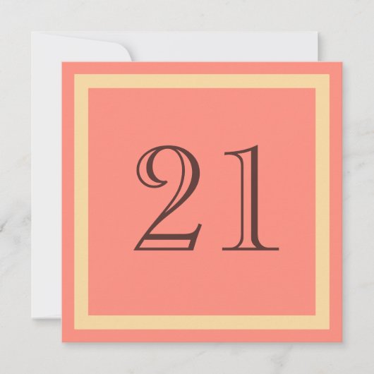 21e uitnodiging van de Birthday Party - Salmon Cor (Voorkant)