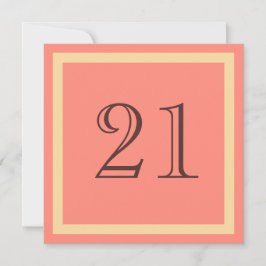 21e uitnodiging van de Birthday Party - Salmon Cor