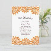 21e uitnodiging van de moderne en Florale partij (Staand voorkant)