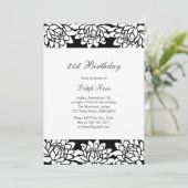 21e uitnodiging van de moderne en Florale partij (Staand voorkant)