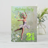 21e uitnodiging van de partij Birthday (Staand voorkant)