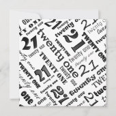 21e uitnodiging van de partij van Birthday (Voorkant)