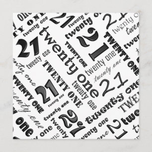 21e uitnodiging van de partij van Birthday