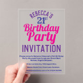 21e uitnodiging van de partij van Birthday (Insitu (Draagbaar))