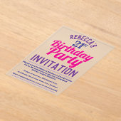 21e uitnodiging van de partij van Birthday (Laagn)