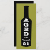 21e uitnodiging van de Partij van de Birthday Geav (Voorkant / Achterkant)