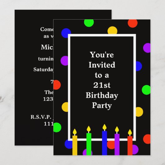 21e uitnodiging van de Partij van de Verlichting (Voorkant / Achterkant)