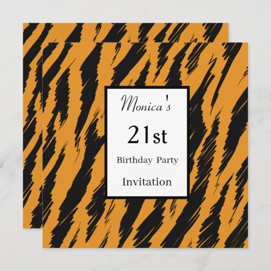 21e uitnodiging van de Tijger (Voorkant / Achterkant)